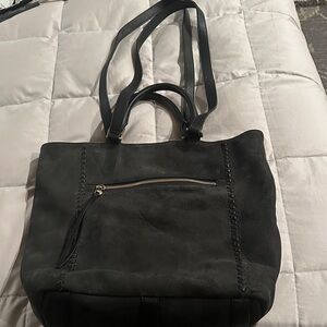 HOBO Charcoal Leather Tote